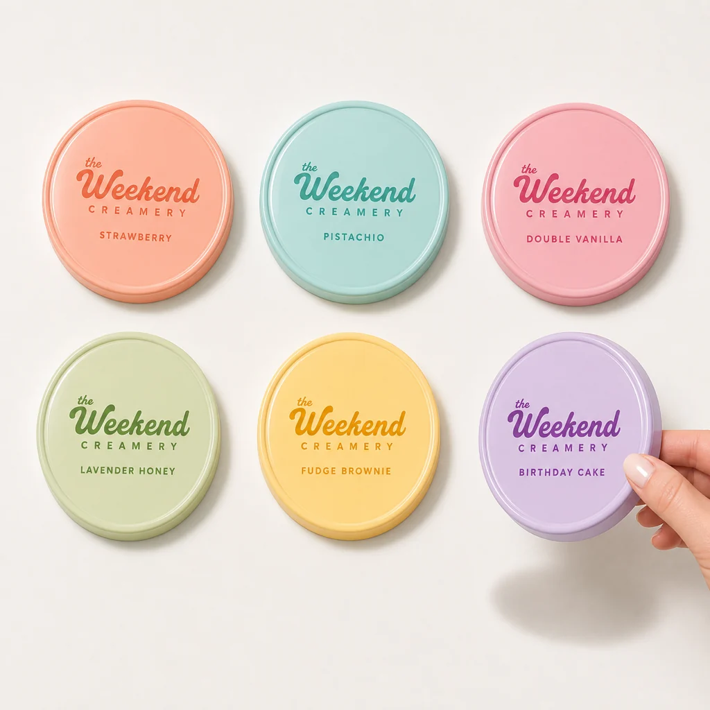 6色のTHE WEEKEND CREAMERYカップリッド